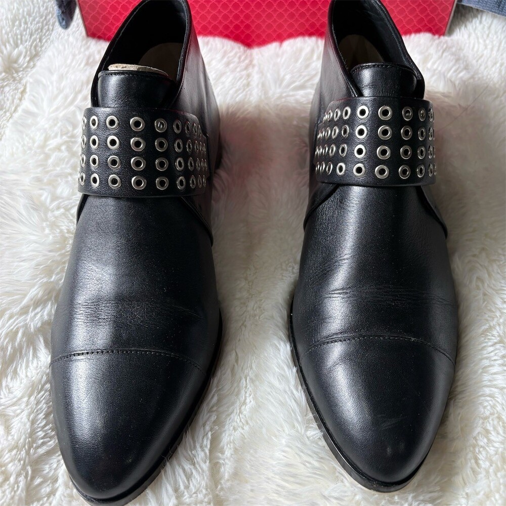 Michael Kors Womens Ankle Booties Black Grommet Strap Buckle Size 8.5M - Picture 1 of 8